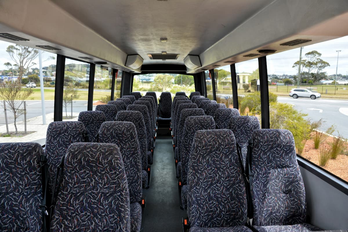 Inside the Mercedes Vario bus